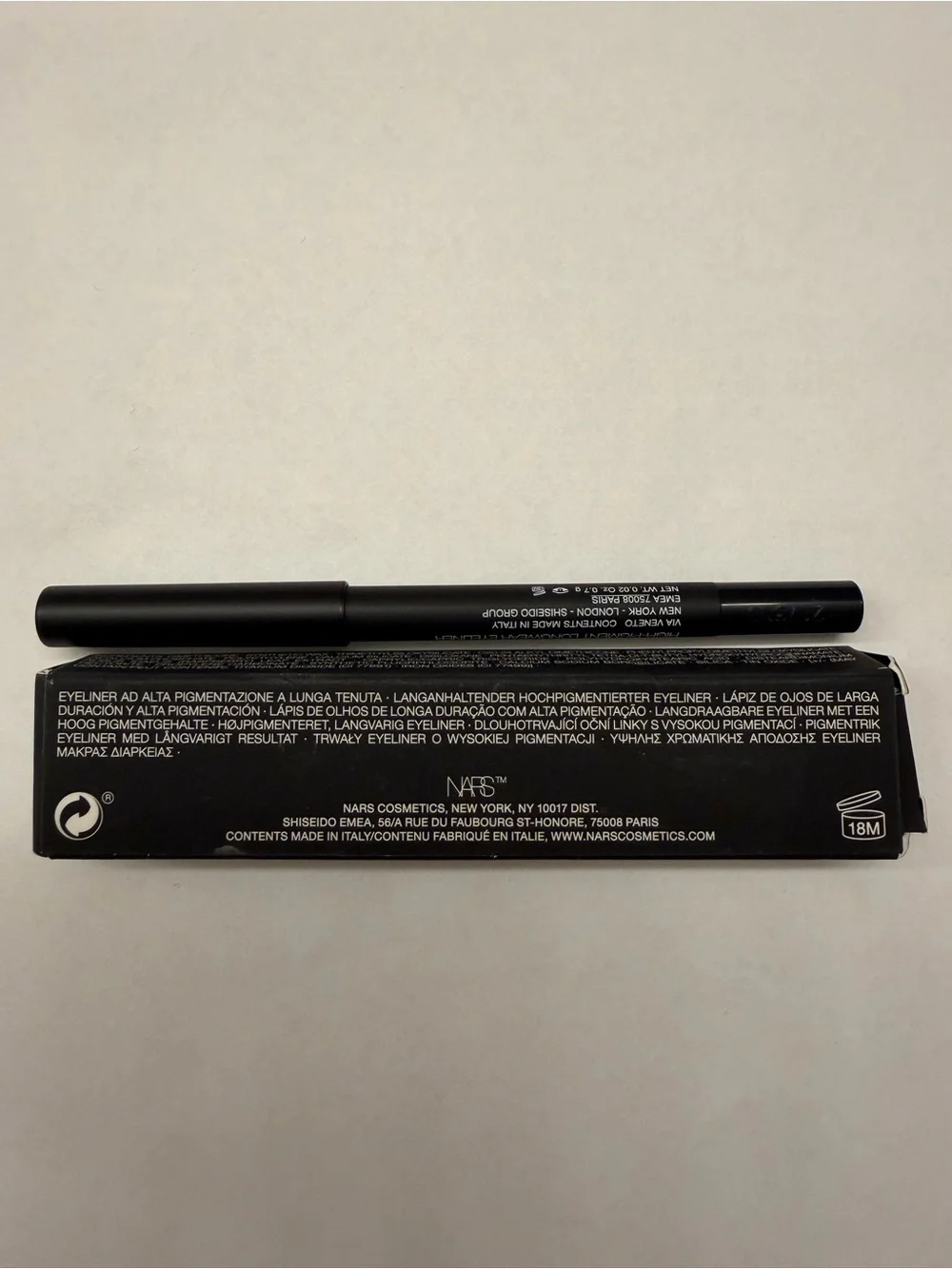 NARS High-Pigment Longwear Eyeliner - Via Veneto (Black) 0.02 oz / 0.7g NEW